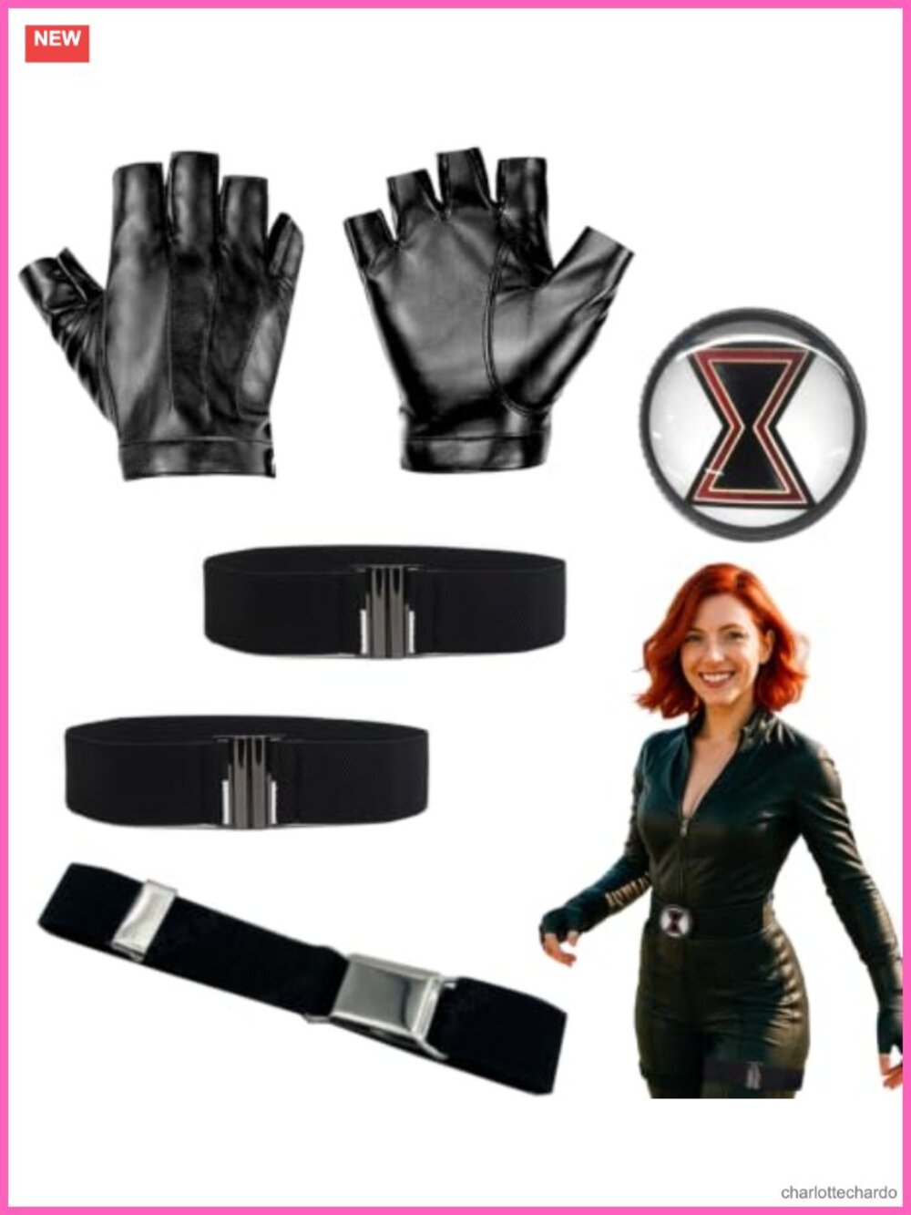 Halloween Costume Accessory Set Choker Bracelets Gloves Tattoos Cosplay
